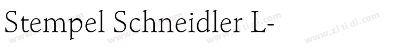 Stempel Schneidler L字体转换